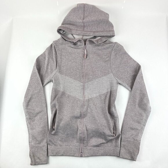 Soho Sports Hooded Jacket Womens Medium Pink Full Zip Long Sleeve Pockets - Picture 1 of 8